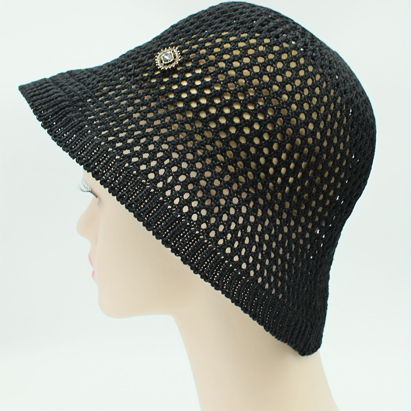 Breathable Crochet Bucket Hat for Women