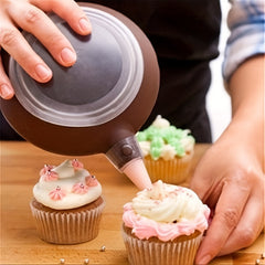 Macaron Making Kit 30 Cavity Silicone Mat Baking Pan and Pipping Pot