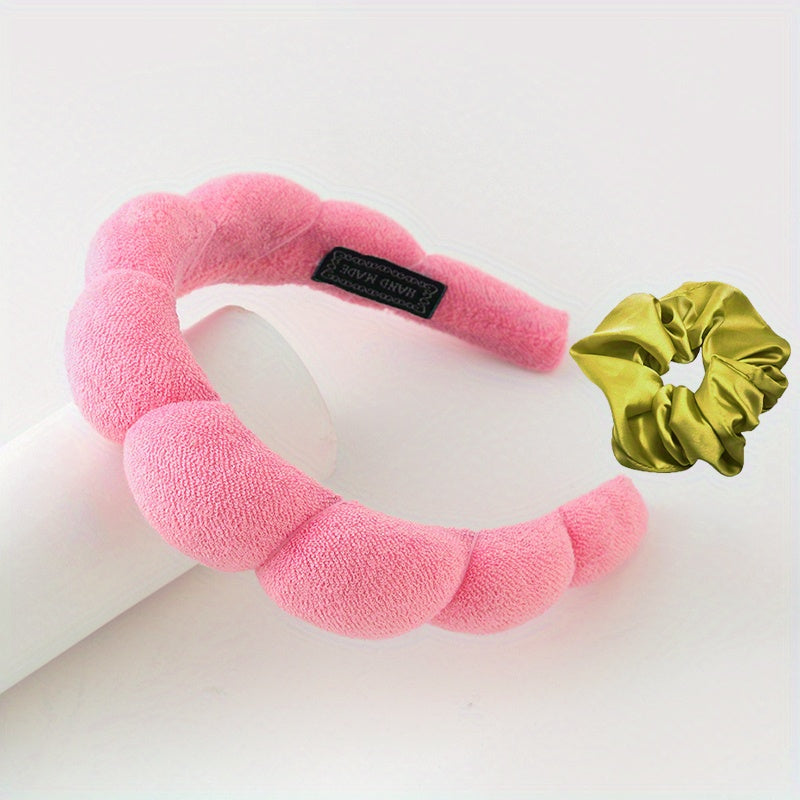 2pcs Velvet Twist Headband Ponytail Hair Rope Female