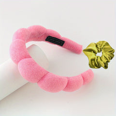 2pcs Velvet Twist Headband Ponytail Hair Rope Female