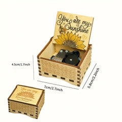Vintage Hand Crank Music Box You Are My Sunshine Melody