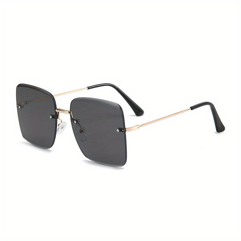 Square Rimless Sunglasses UV400 Gradient Glasses
