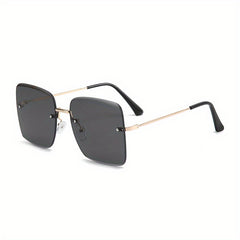 Square Rimless Sunglasses UV400 Gradient Glasses