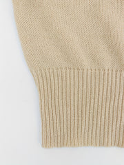  Solid Color Sweater with Knot Back Detail