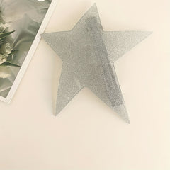 Y2K Star Glitter Hair Clip Barrette for Girls Acrylic Ponytail Holder