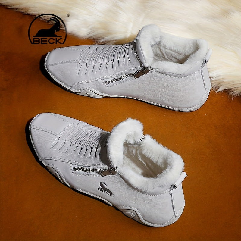 Men's Winter Zipper Ankle Boots Casual Walking Shoes