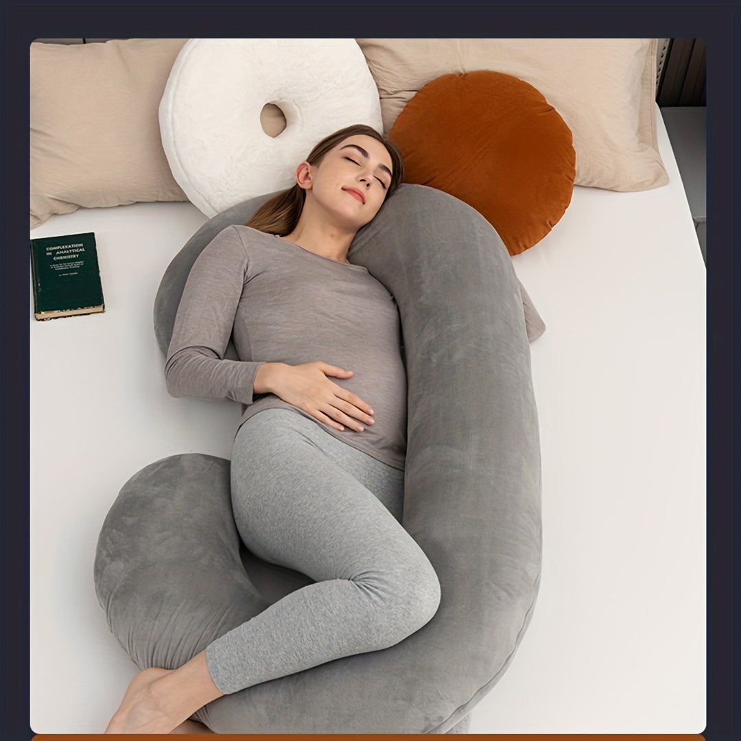 Crystal Velvet Pregnant Women Pillow Waist Protection Side Sleeping Pillow