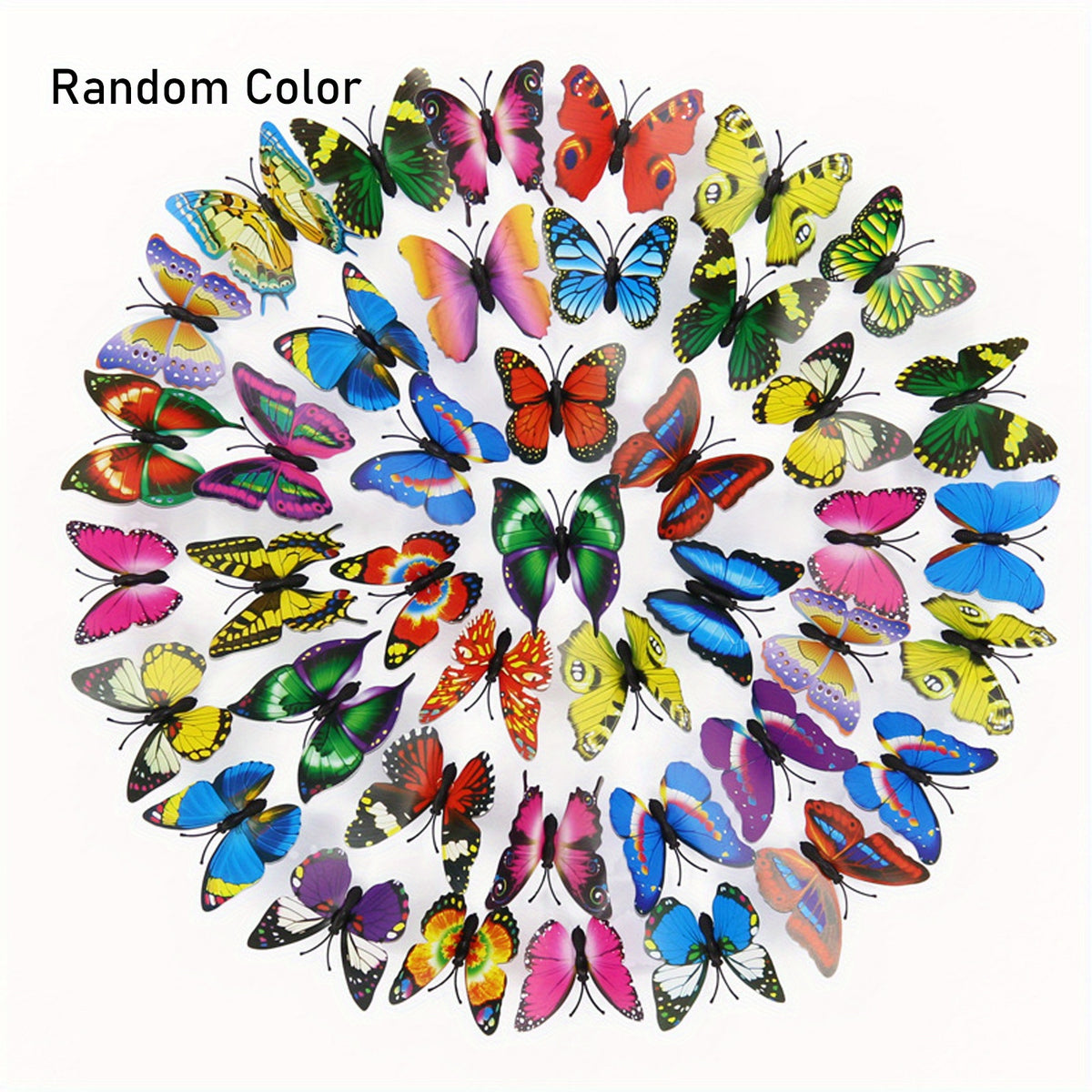 50pcs 3D Butterfly Decor for Home Parties Offices Bedrooms & TV Walls