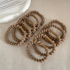 10 Pcs Female Wave Hair Tie Ponytail Holder Rubber Bands