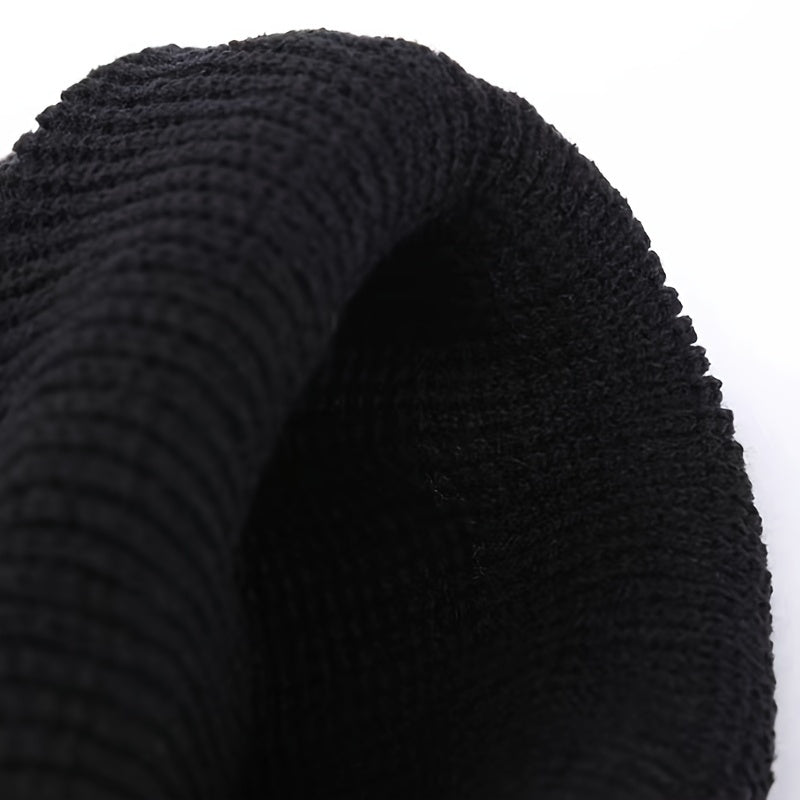 Winter Embroidered Wrap Head Wool Knitted Hat