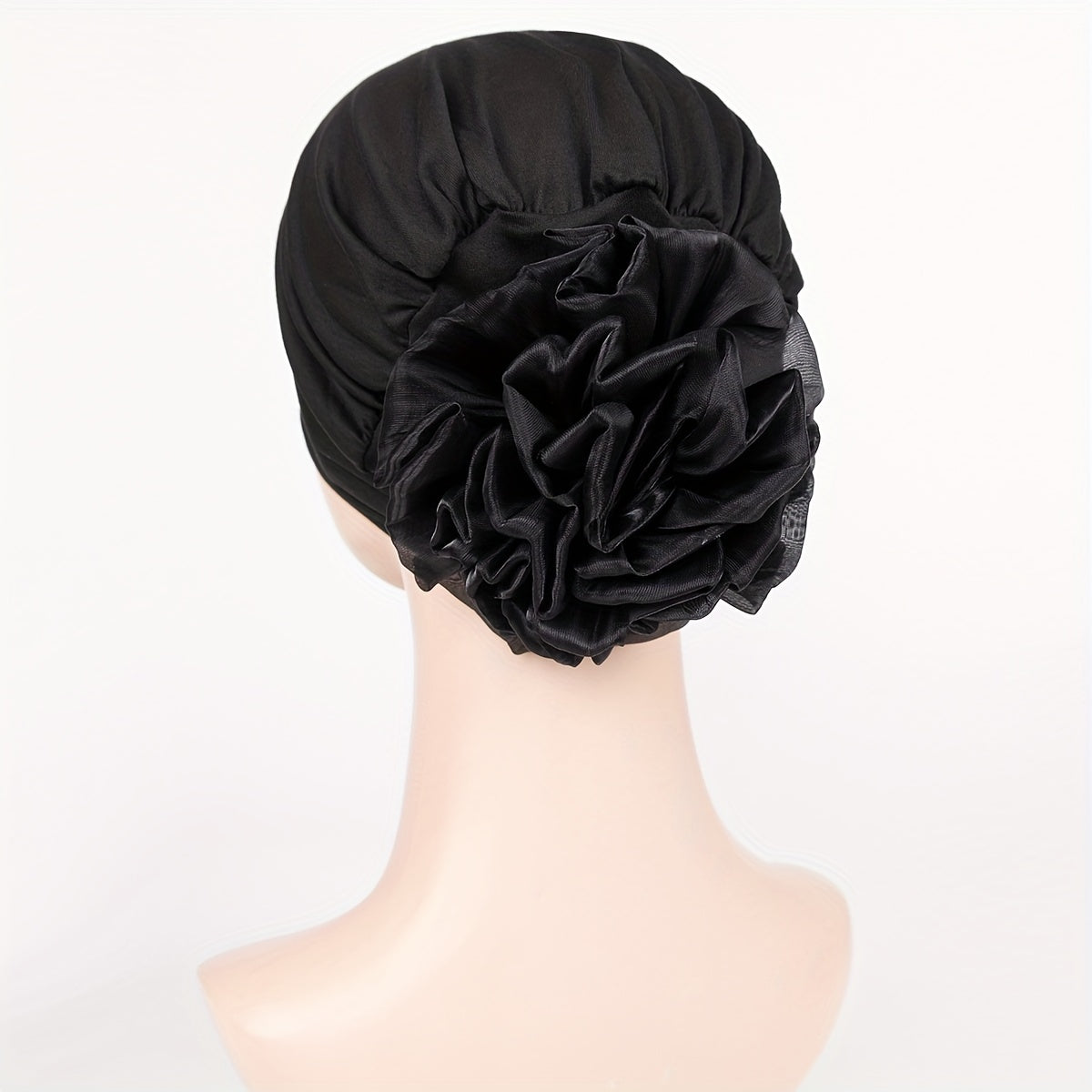 Satin Turban Cap Elastic Ramadan Head Scarf Chemo Hats For Women