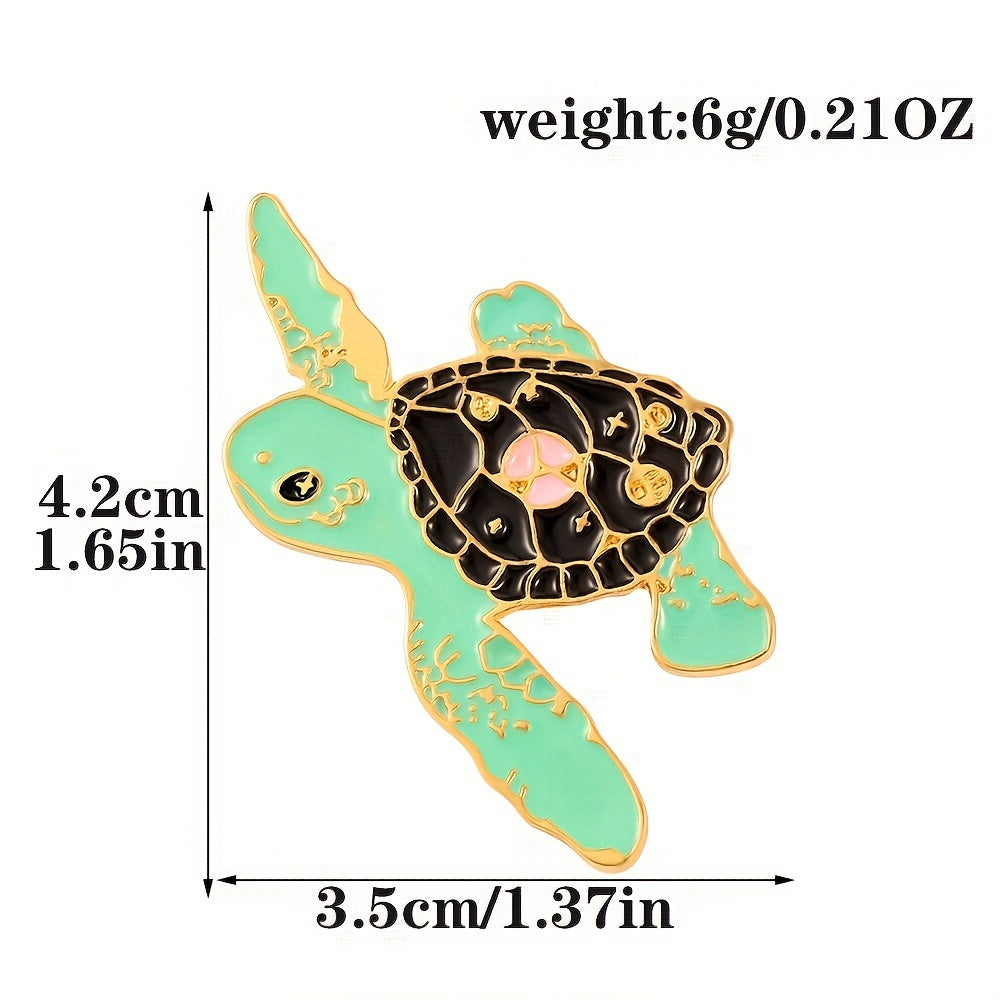 Cartoon Turtle Brooch For Men Creative Pins