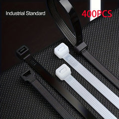 400pcs Nylon Cable Ties, Self Locking Plastic, Garden Bonsai Wire Zip Ties