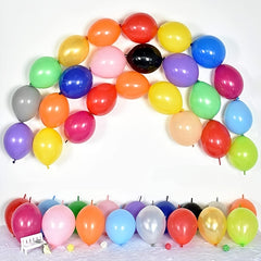100 Multicolor Needle Tail Gas Ball Rainbow Link Balloon
