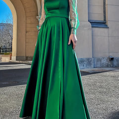  Wedding Guest Dress Women's Plus Lantern Sleeve Maxi Party Dress