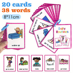 Toddler Flashcards: Daily Routines & Emotions, Preschool Learning
