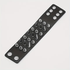 Men's Rivets Spikes Decor Bracelet Gothic Punk PU Leather Bracelet
