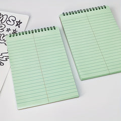A5 Green Coil Notebook with Protective Case - 50 Sheets