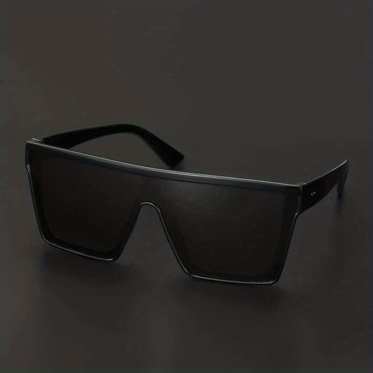 Oversized Flat Top Sunglasses Y2K Rivet Square Frame Glasses UV400