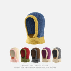 Women's Balaclava Ski Mask Warm Ear Protection Hats Halter Knitted Hat