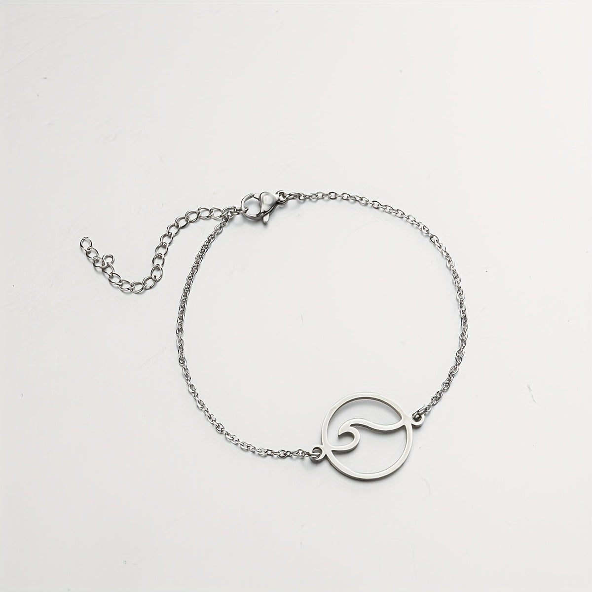 Men's Lightning Round Love Bracelet, Adjustable Charm