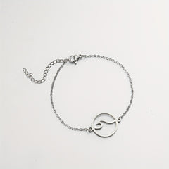 Men's Lightning Round Love Bracelet, Adjustable Charm