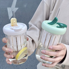 550ml Big Belly Tea Water Filter Straw Cup