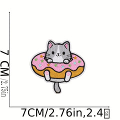 Astronaut Cat Embroidery Patches Dinosaur Ironing Sewing Patches
