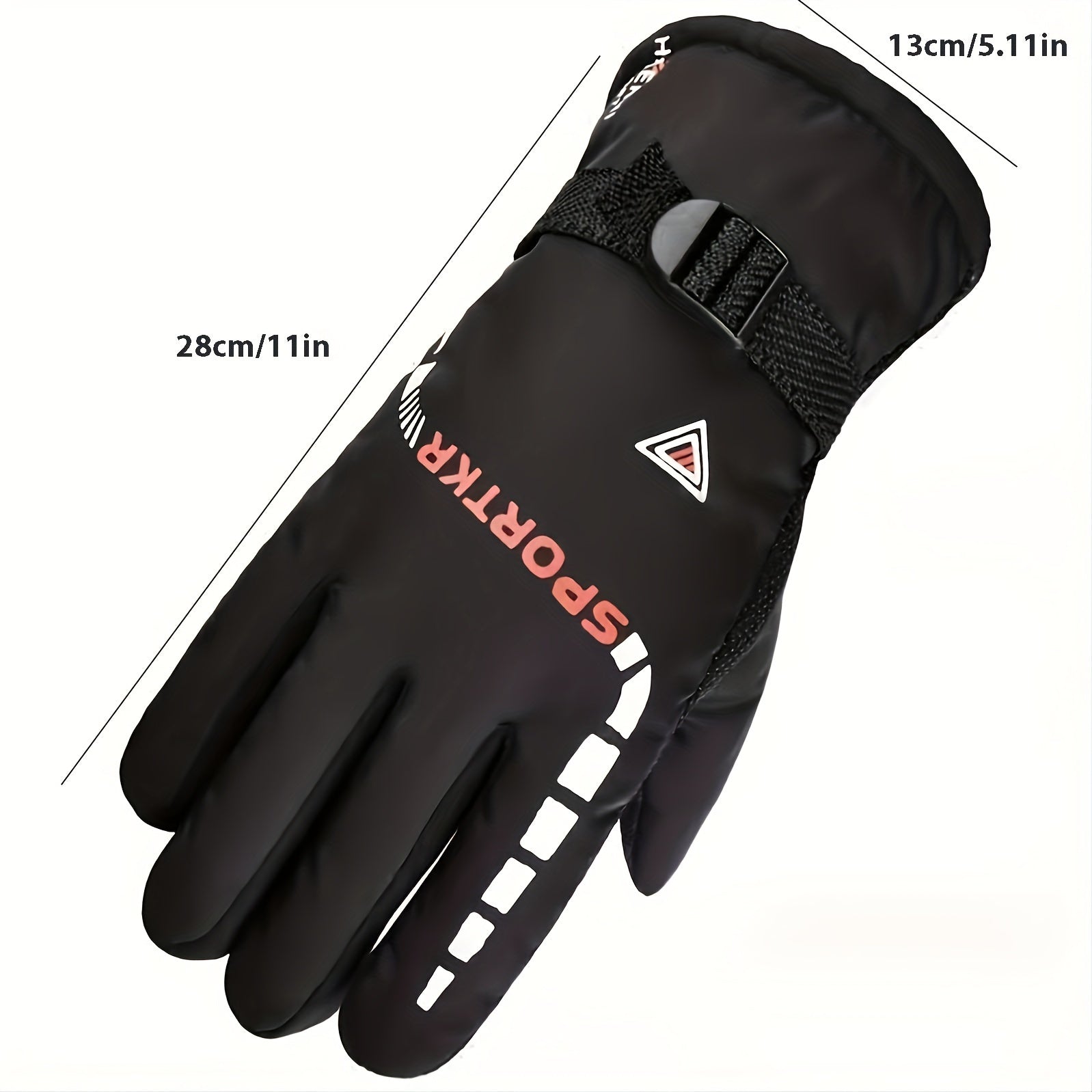 Winter Waterproof Non-slip Plus Velvet Warm Gloves For Outdoor Activities