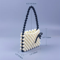Beaded Acrylic Handbag Satchel Purse