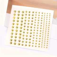 Golden Pearl Stickers Self Adhesive Gems for Crafts and Decoration