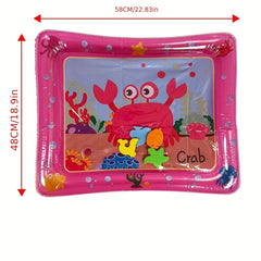 Baby Water Play Mat Inflatable Pat Water Mat Marine Life Crawling Mat