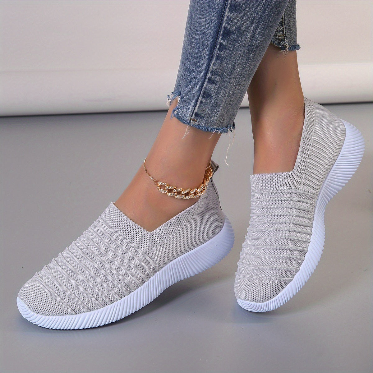 Women's Slip On Casual Sneakers Breathable Outdoor Shoes