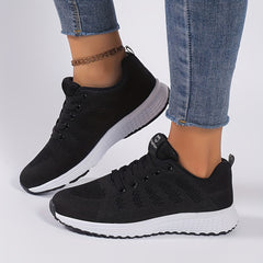 Women's Rainbow Mesh Sneakers Lace Up Sporty Running Shoes