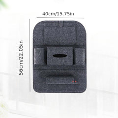 Car Seat Back Storage Bag Anti-kick Mat Tissue Box Holder Car Storage Bag