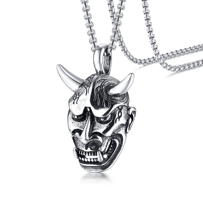 Men's Halloween Ghost Mask Necklace Pendant