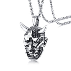Men's Halloween Ghost Mask Necklace Pendant