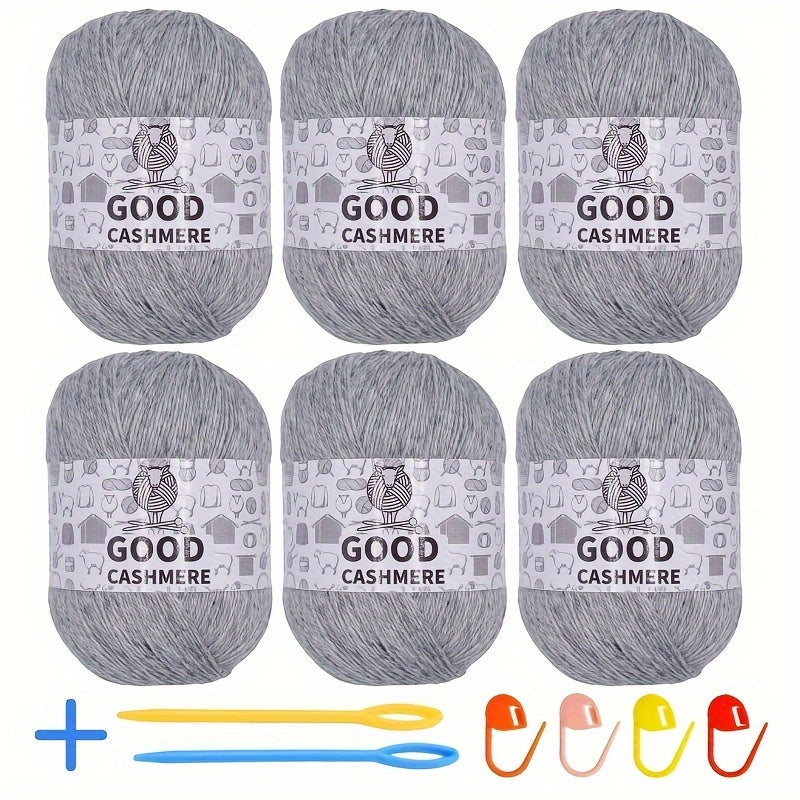 6pcs Cashmere Yarn 3ply Soft Warm Yarn For Knitting And Crocheting Sweater