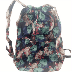 Floral Pattern Drawstring Backpack Lightweight Sports Fitness Backpack