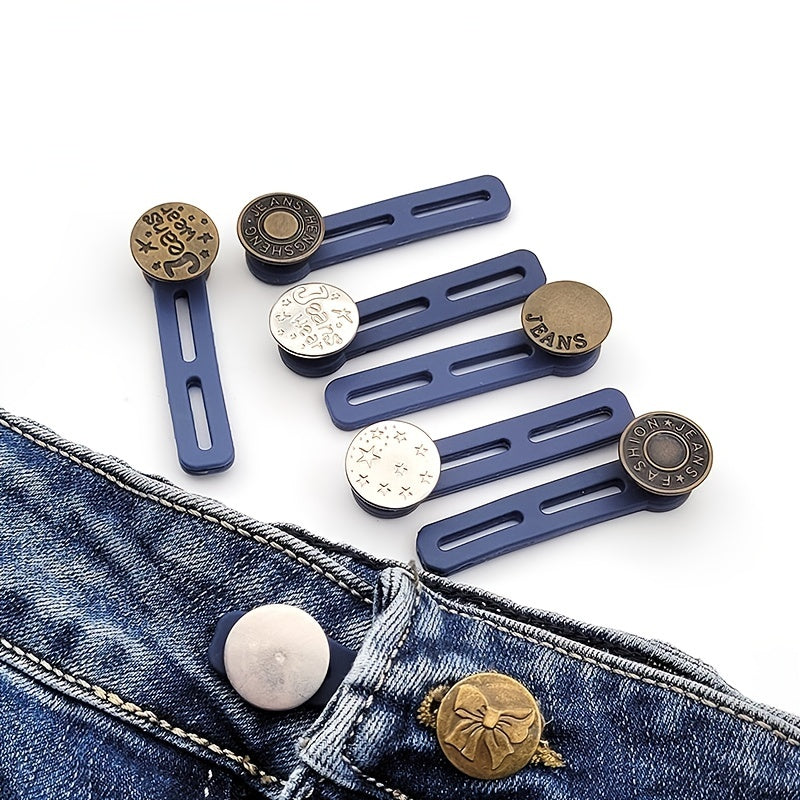 2pcs Button Extender For Pants Adjustable Waist Retractable Waistband