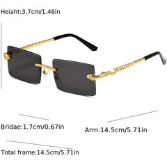 Men's Rimless Snake Leg Sunglasses UV Resistant