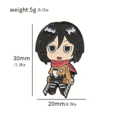 Cartoon Character Brooch Men's Scarf Hat Backpack Pin