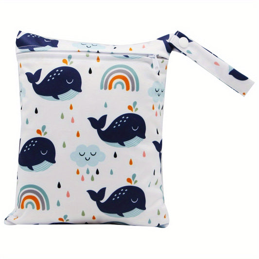 Rainbow Dolphin Print Small Wet Bag