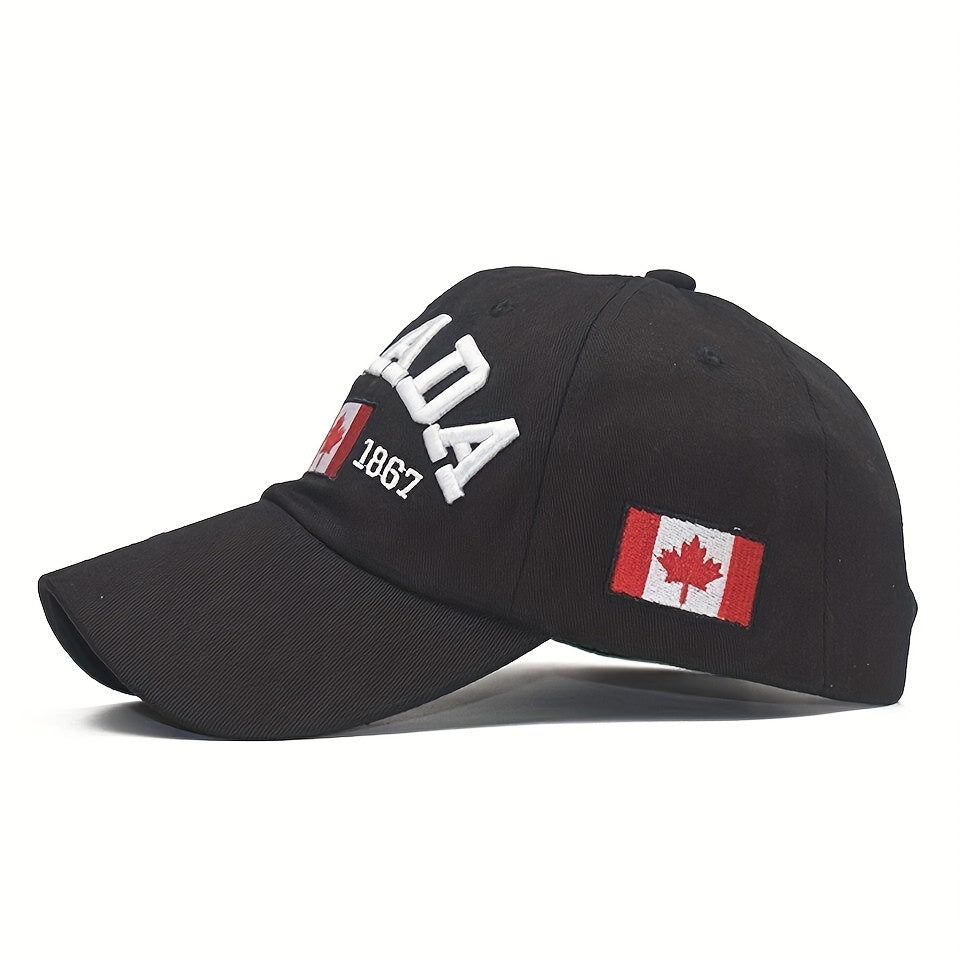 Canada Maple Leaf Baseball Cap Vintage Dad Hat Hip Hop Adjustable Sun Hat
