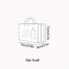 3D Flower Gift Bag Double Layer Yarn Bow Tote Bag
