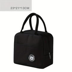 Bear Pattern Insulated Lunch Bag Waterproof Portable School Office Fresh Food
