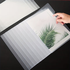 30pcs Transparent Document Folder A4 Letter Size L-shaped Plastic Pocket