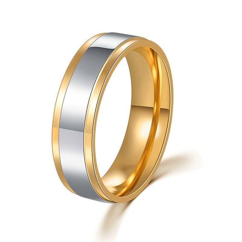 Titanium Steel Couple Ring Wedding Ring 4mm 6mm Wide Band Ring Men Women Love