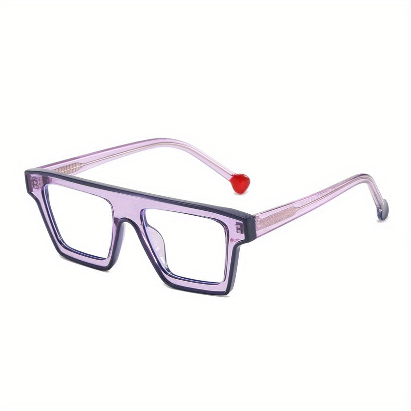 Y2K Clear Lens Glasses TR90 Square Spectacles Frame For Women Men