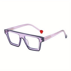 Y2K Clear Lens Glasses TR90 Square Spectacles Frame For Women Men